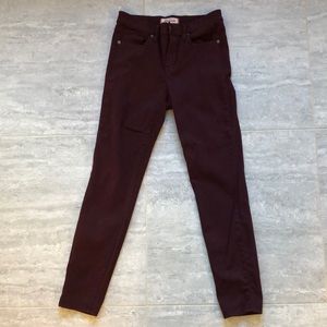 Madewell High Riser Skinny Maroon